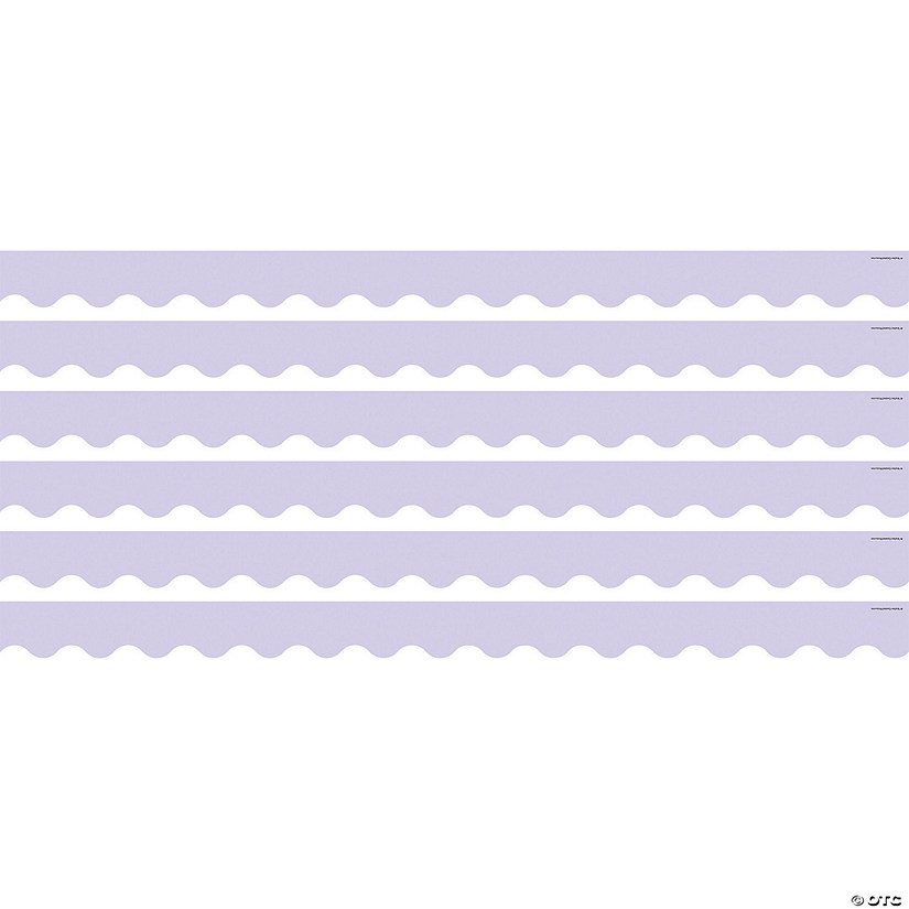 Teacher Created Resources Lavender Scalloped Border Trim, 35 Feet Per Pack, 6 Packs Image