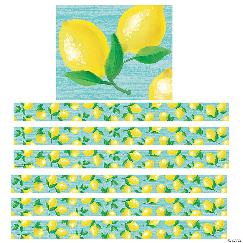 Teacher Created Resources Lemon Zest Straight Border Trim, 35 Feet Per Pack, 6 Packs Image