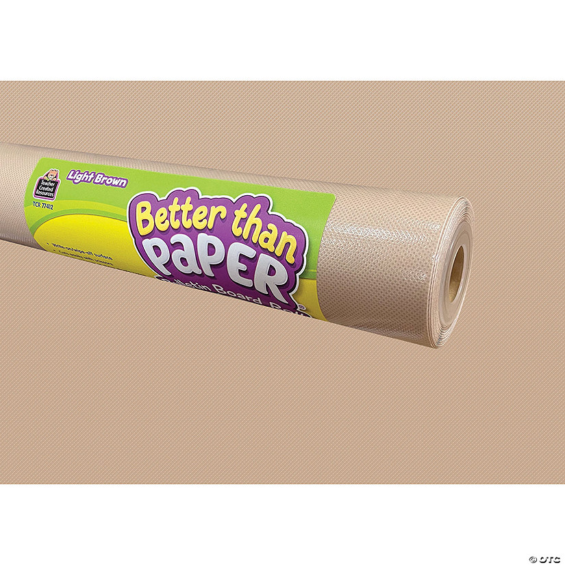 Teacher Created Resources Light Brown Better Than Paper Bulletin Boad Roll, 4' x 12', Pack of 4 Image