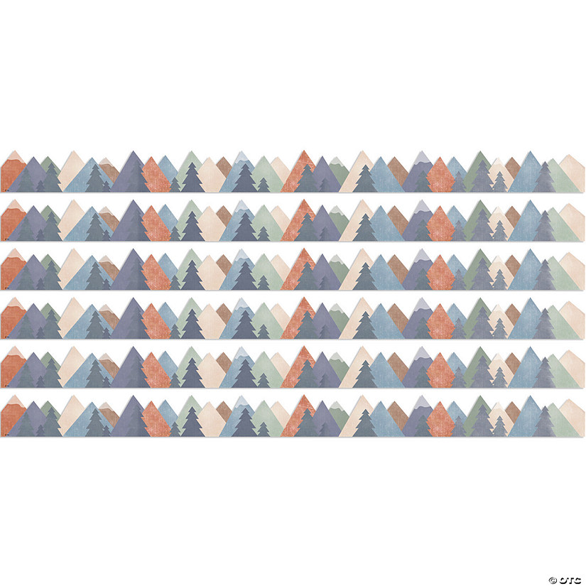 Teacher Created Resources Moving Mountains Die-Cut Border Trim, 35 Feet Per Pack, 6 Packs Image
