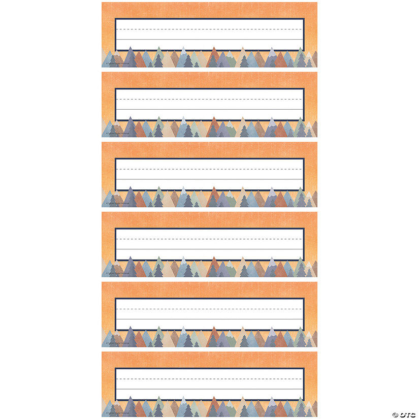 Teacher Created Resources Moving Mountains Flat Name Plates, 36 Per Pack, 6 Packs Image
