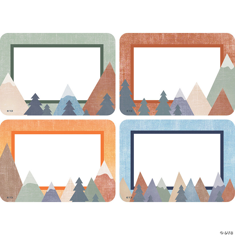 Teacher Created Resources Moving Mountains Name Tags/Labels Multi-Pack, 36 Per Pack, 6 Packs Image