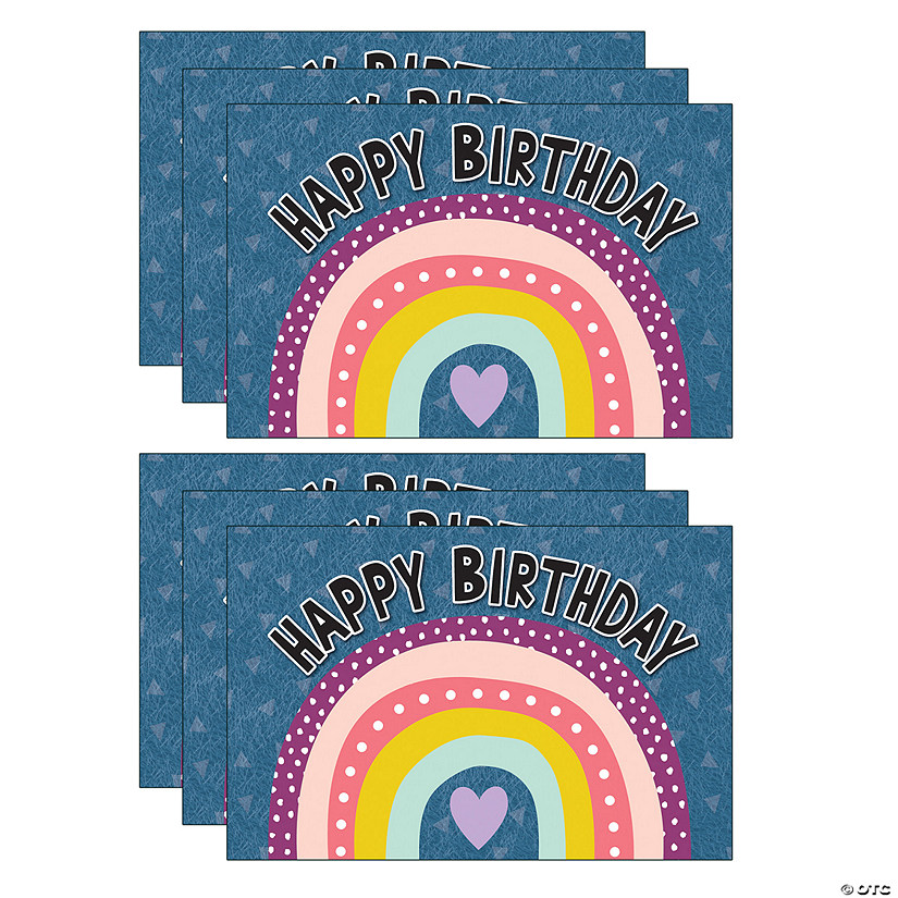 Teacher Created Resources Oh Happy Day Happy Birthday Postcards, 30 Per Pack, 6 Packs Image