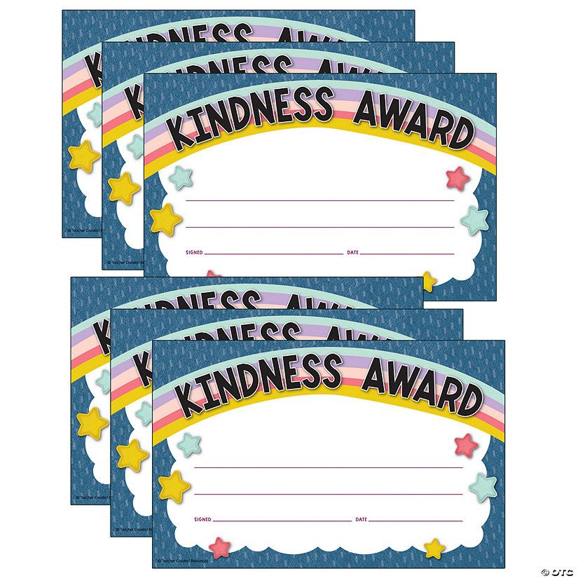 Teacher Created Resources Oh Happy Day Kindness Awards, 30 Per Pack, 6 Packs Image