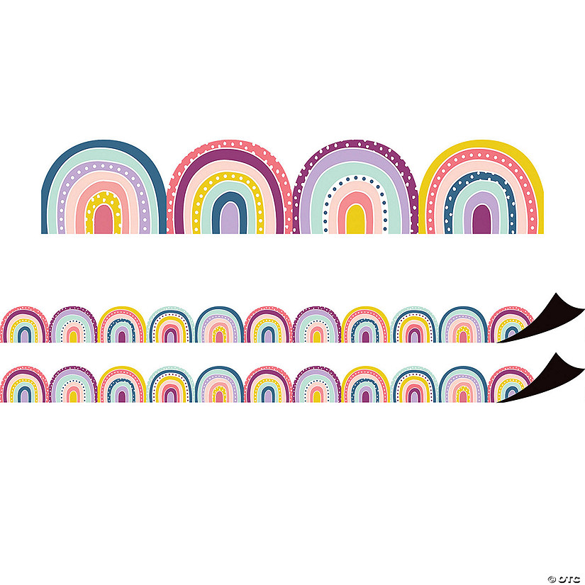 Teacher Created Resources Oh Happy Day Rainbows Magnetic Border, 24 Feet Per Pack, 2 Packs Image