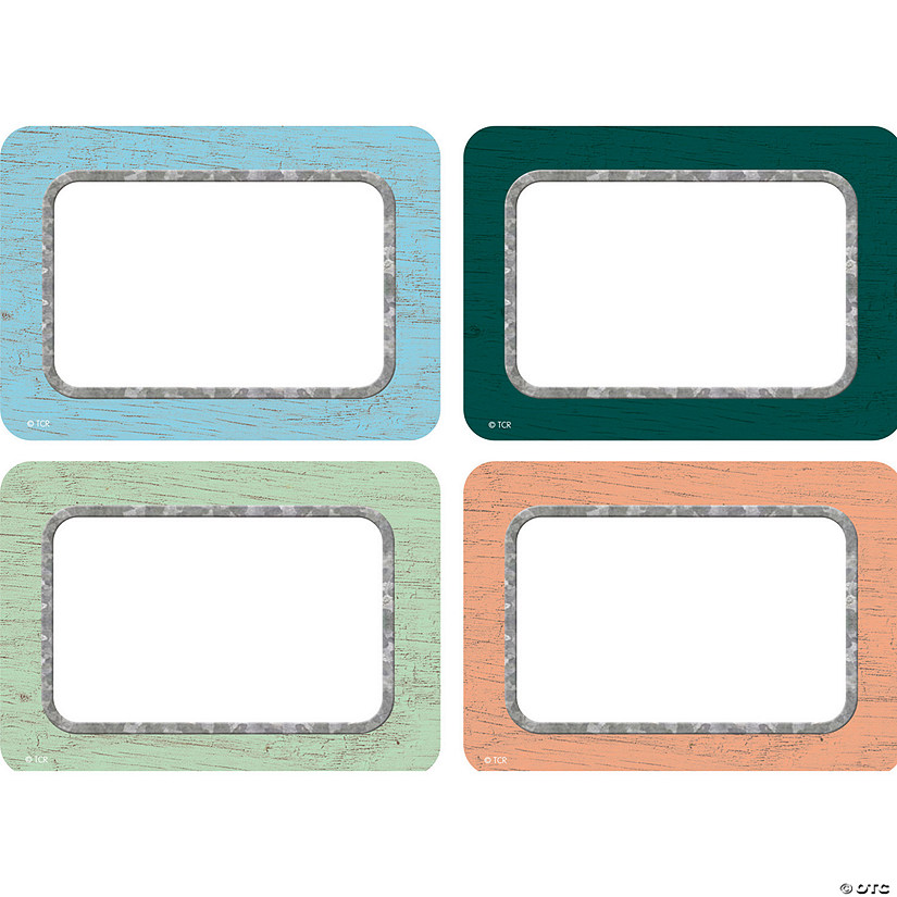 Teacher Created Resources Painted Wood Name Tags/Labels - Multi-Pack - 36 Per Pack, 6 Packs Image