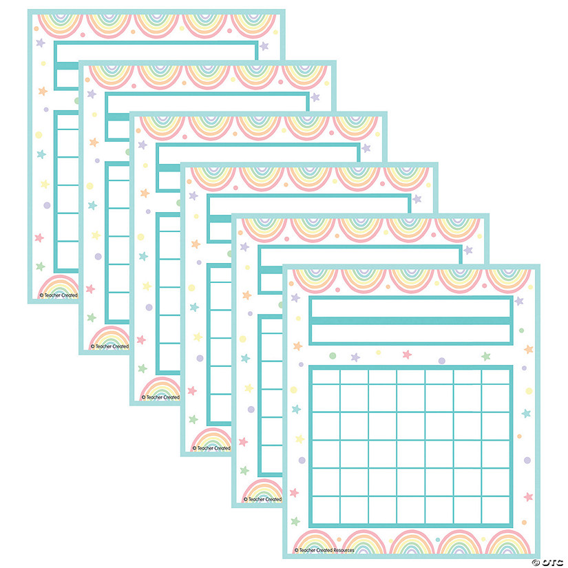 Teacher Created Resources Pastel Pop Incentive Charts, 36 Per Pack, 6 Packs Image