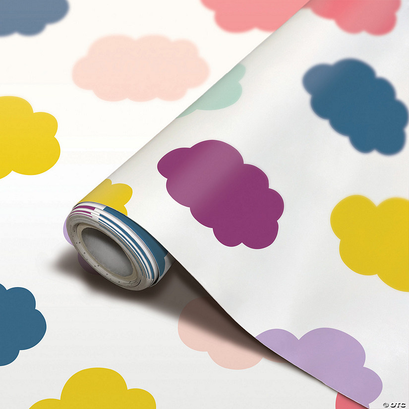 Teacher Created Resources Peel and Stick Decorative Paper Roll, 17-1/2" x 10 ft, Oh Happy Day Clouds Image