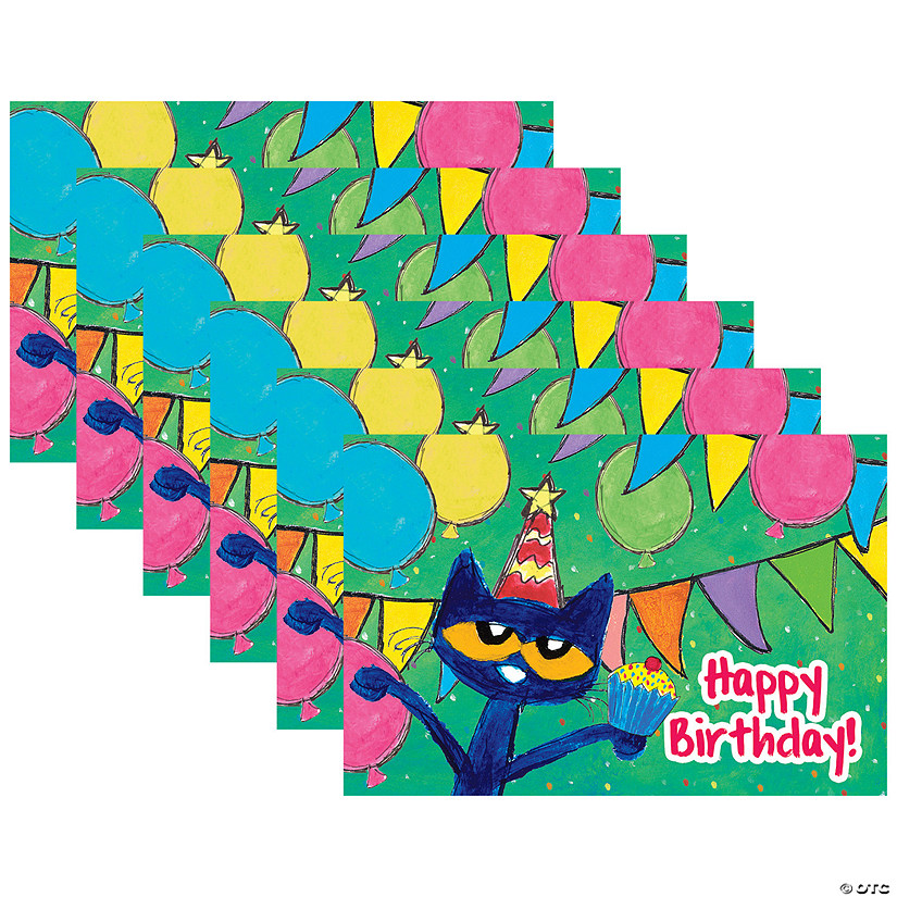 Teacher Created Resources Pete The Cat Happy Birthday Postcards, 30 Per Pack, 6 Packs Image