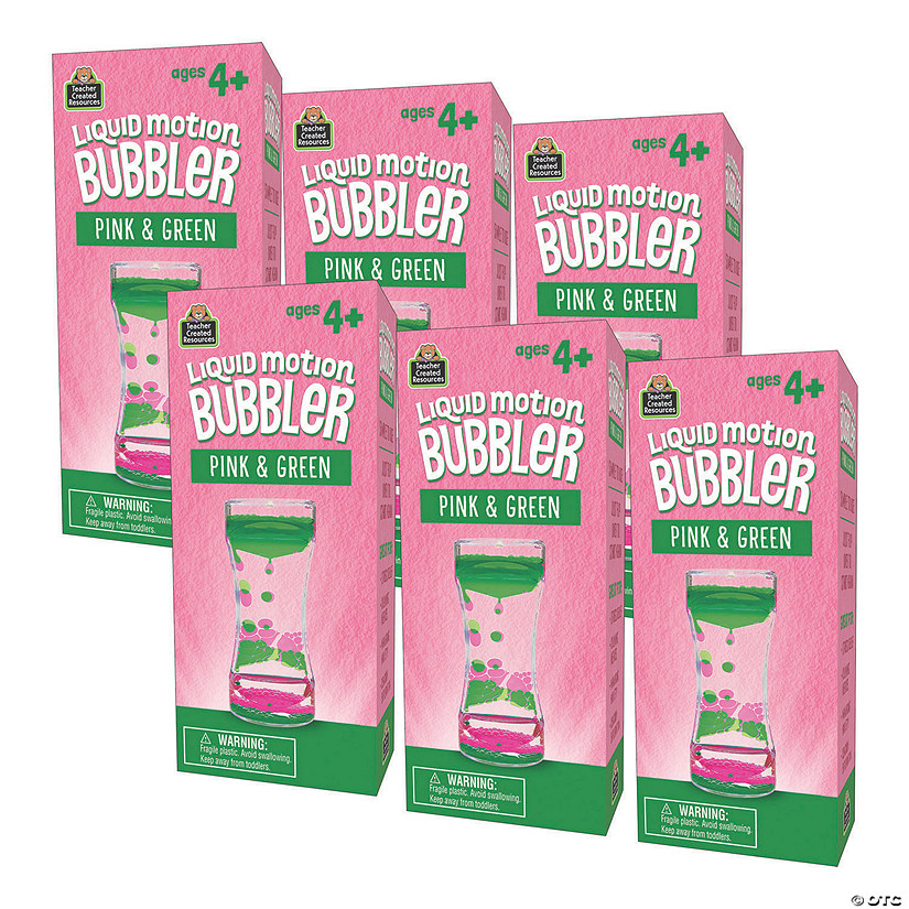 Teacher Created Resources&#174; Pink & Green Liquid Motion Bubbler, Pack of 6 Image