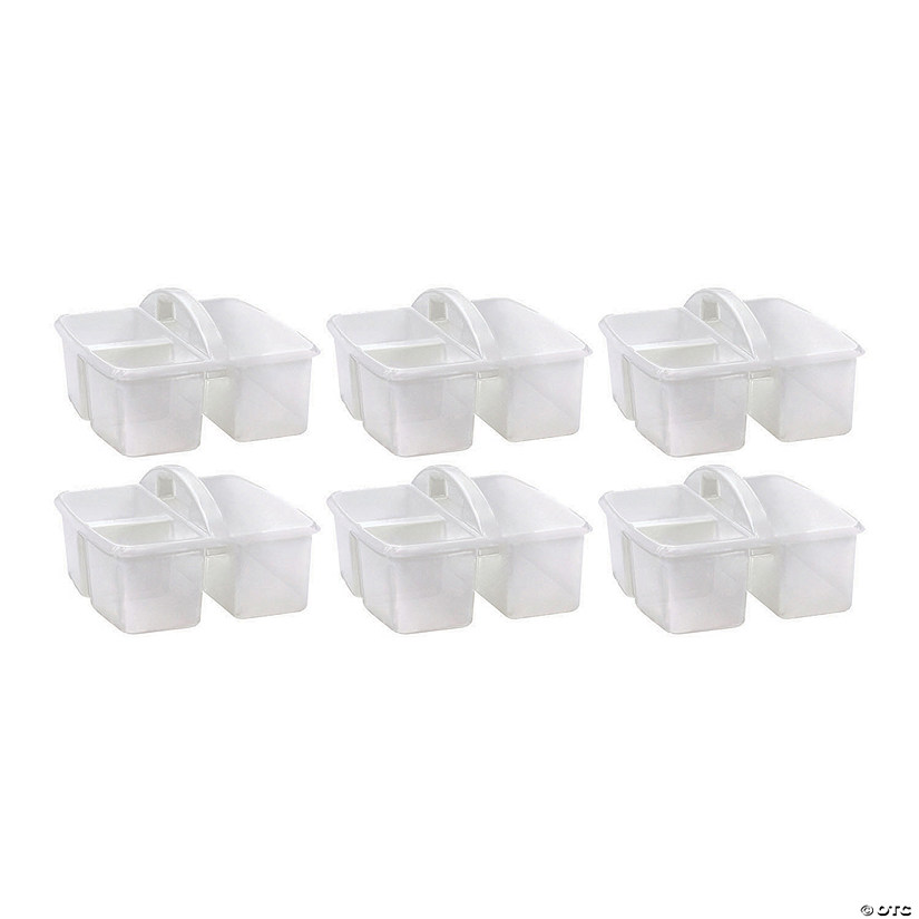 Teacher Created Resources&#174; Plastic Storage Caddy, Clear, Pack of 6 Image