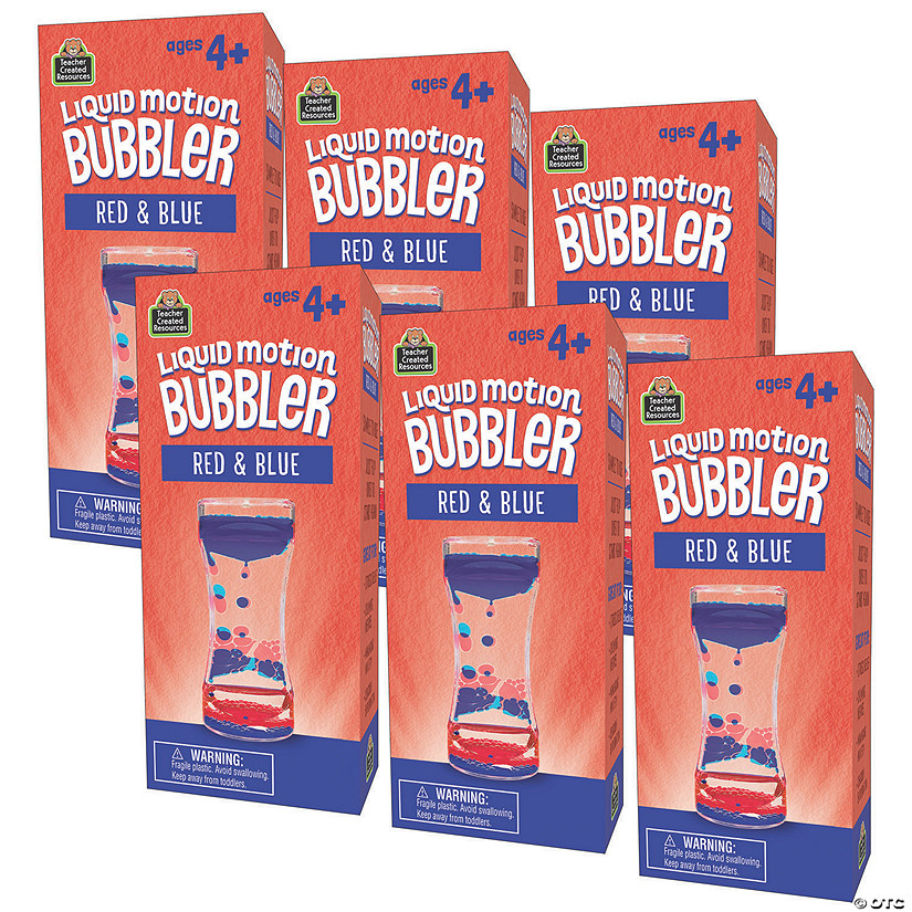Teacher Created Resources&#174; Red & Blue Liquid Motion Bubbler, Pack of 6 Image