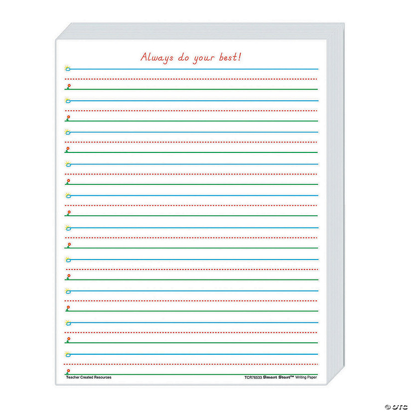 Teacher Created Resources Smart Start 1-2 Writing Paper, 360 Sheets Per Pack Image