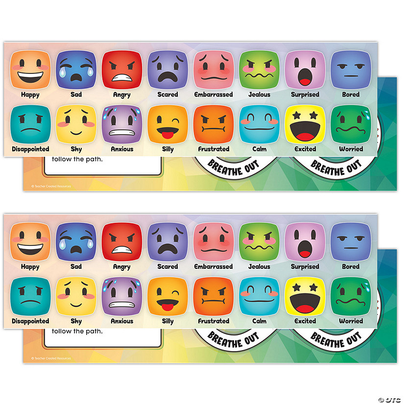 Teacher Created Resources Social-Emotional Mood Meters, 11-1/2" x 3-1/2", 36 Per Pack, 2 Packs Image