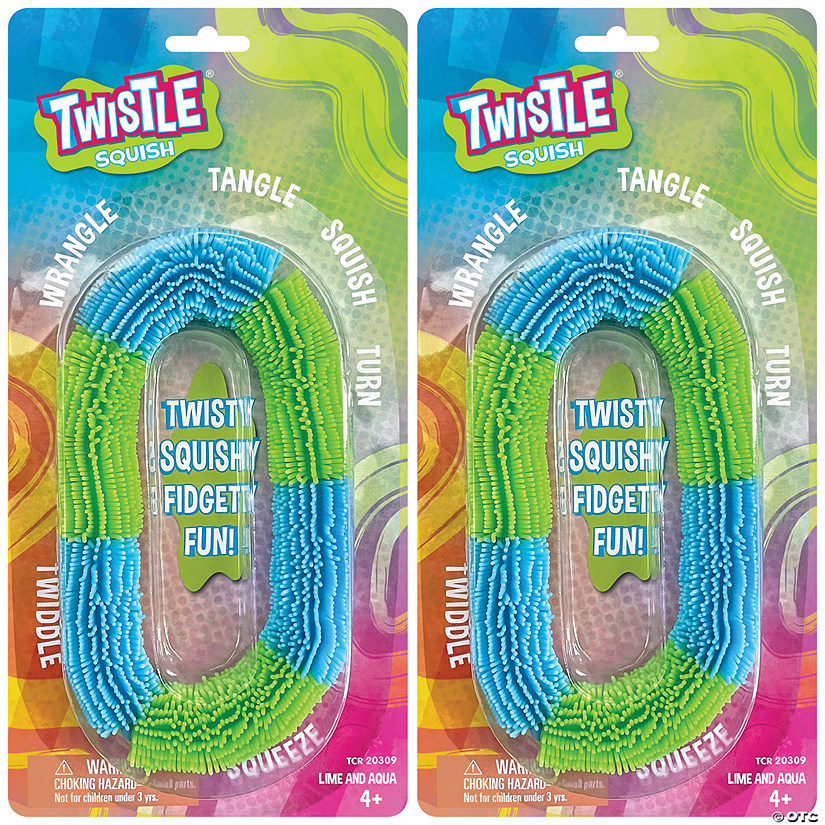 Teacher Created Resources Twistle Squish, Aqua & Lime, Pack of 2 Image