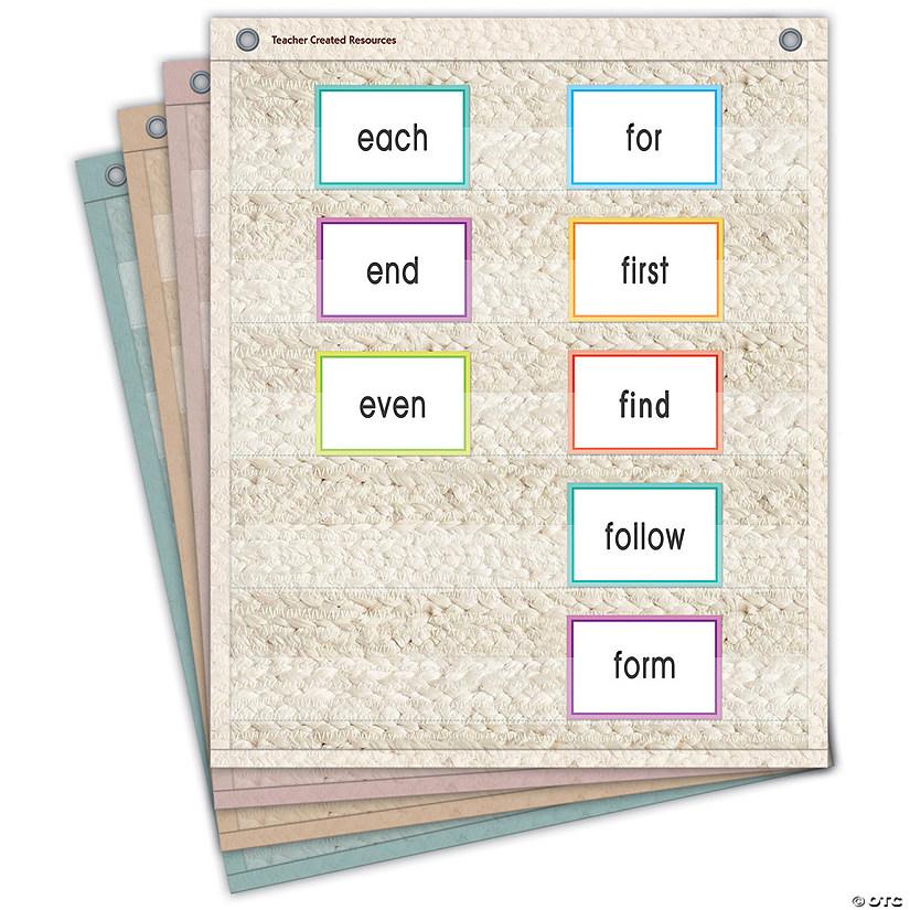 Teacher Created Resources Woven Magnetic Mini Pocket Charts, 14" x 17", Set of 4 Image