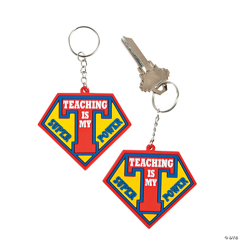 Teacher Superpower Keychains - 12 Pc. Image
