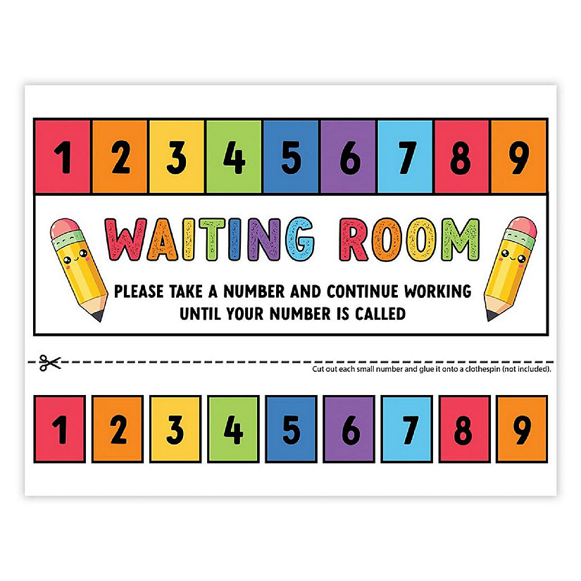 Teacher Waiting Room Sign Rainbow Image
