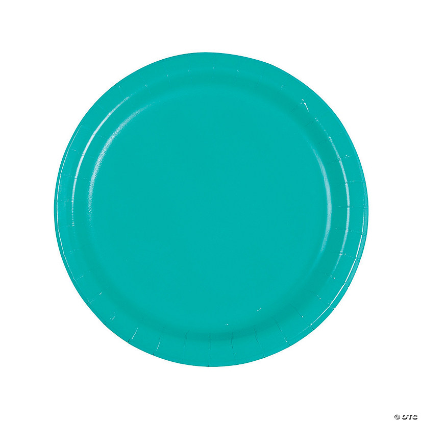 Teal Lagoon Paper Dinner Plates - 24 Ct. Image