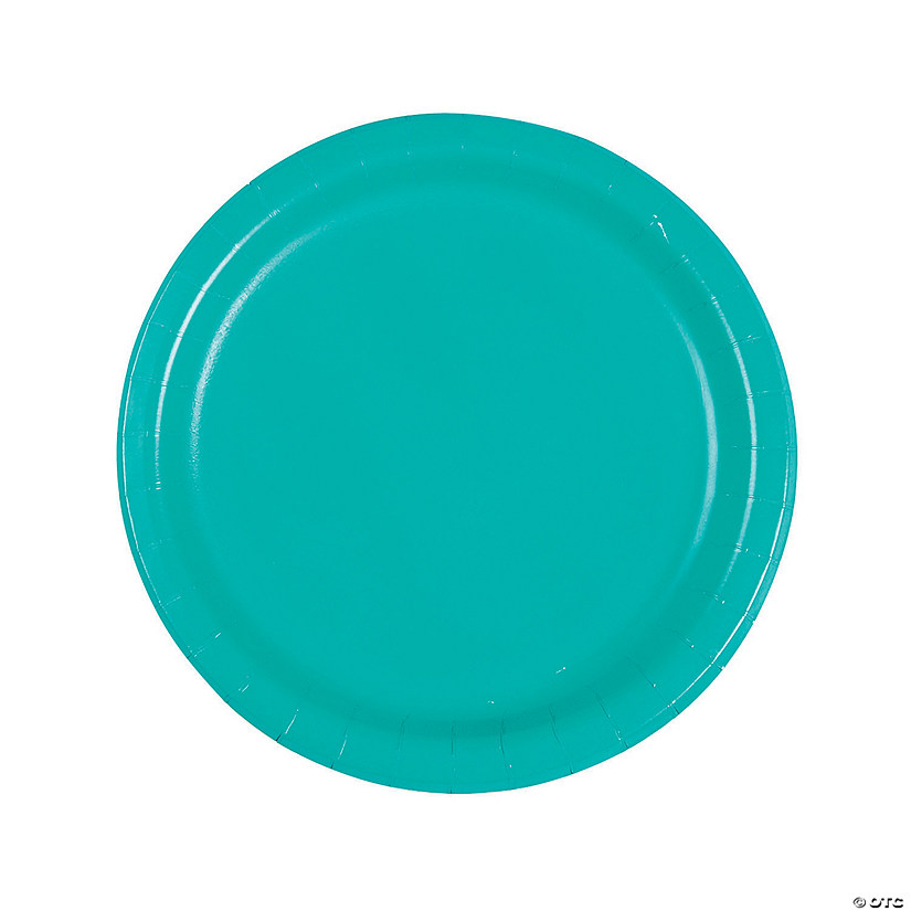 Teal Lagoon Paper Dinner Plates 24 Ct. Oriental Trading