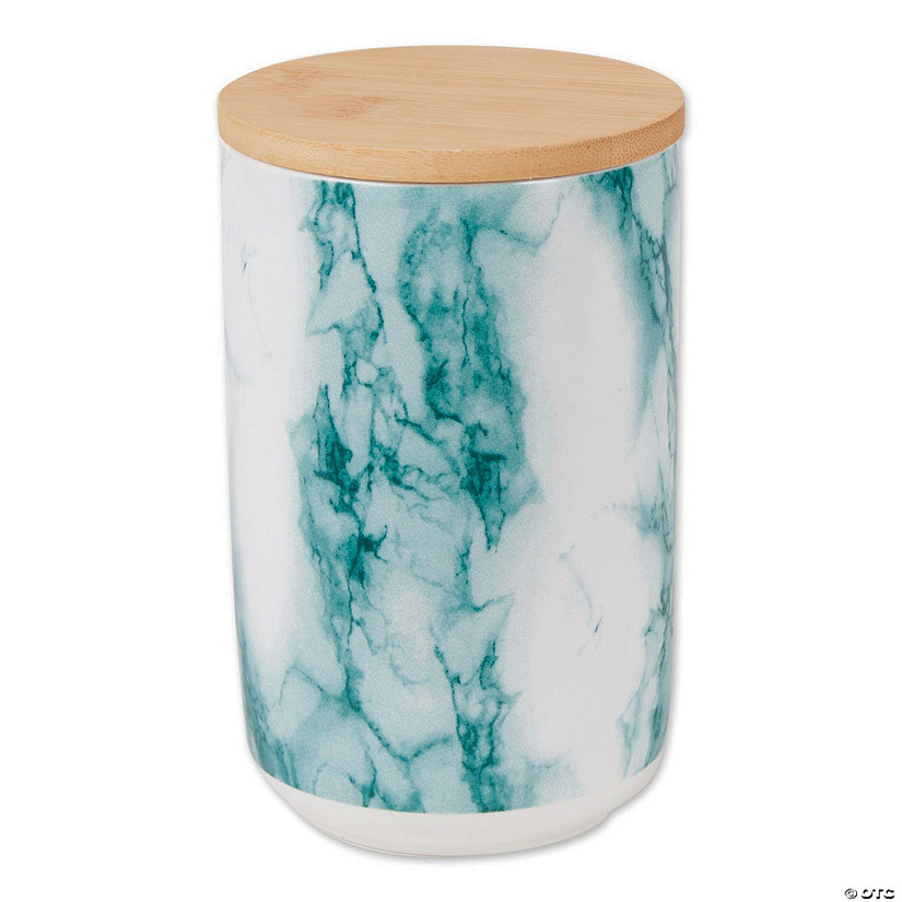 Teal Marble Ceramic Treat Canister Image