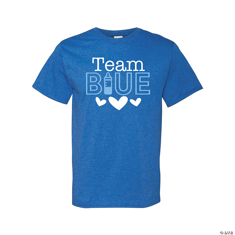 Team Blue Gender Reveal Men&#8217;s T-Shirt Image