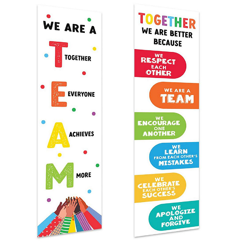 Team Classroom Rainbow Banner - 13 x 48 Inch Image
