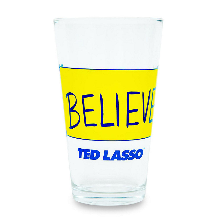 Ted Lasso "Believe" Pint Glass  Holds 16 Ounces Image