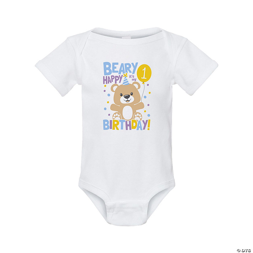 Teddy Bear 1st Birthday Toddler T-Shirt Bodysuit Image