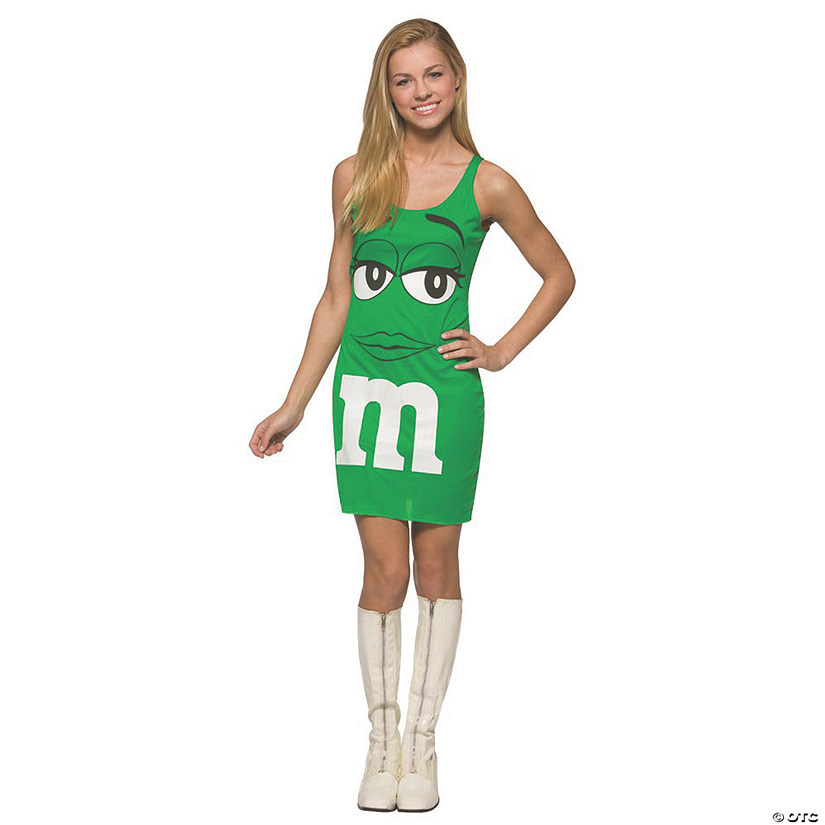 Funny Green M&M Women's Fancy Dress Costume