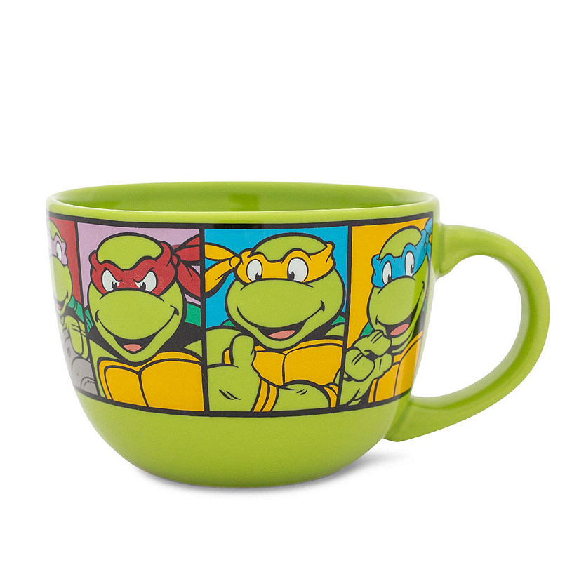 Teenage Mutant Ninja Turtles Characters Ceramic Soup Mug  Holds 24 Ounces Image