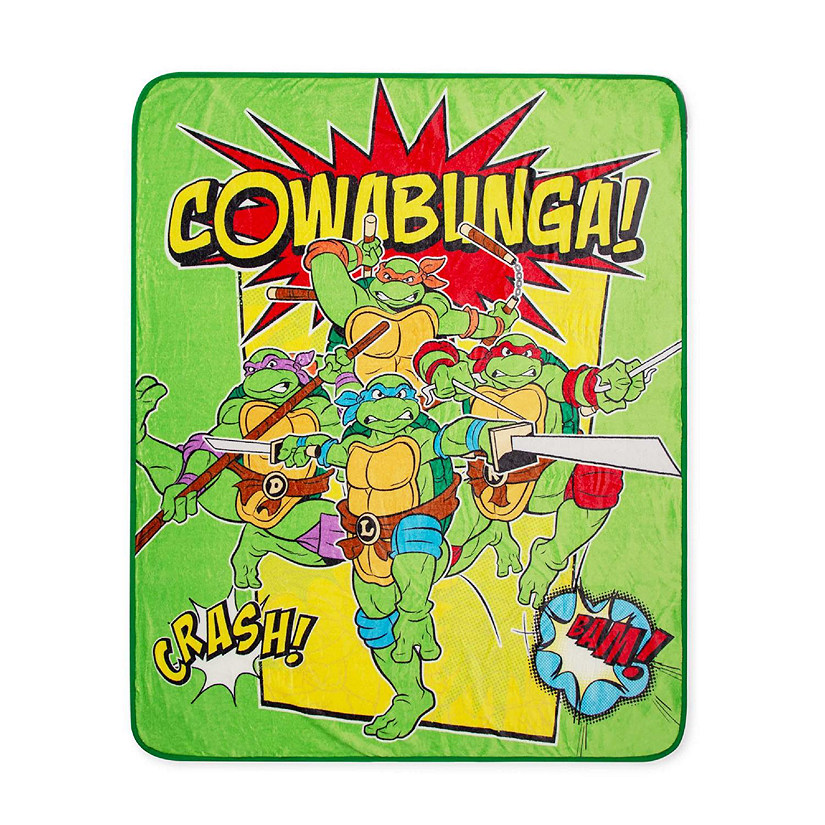 Teenage Mutant Ninja Turtles "Cowabunga" Fleece Throw Blanket  50 x 60 Inches Image