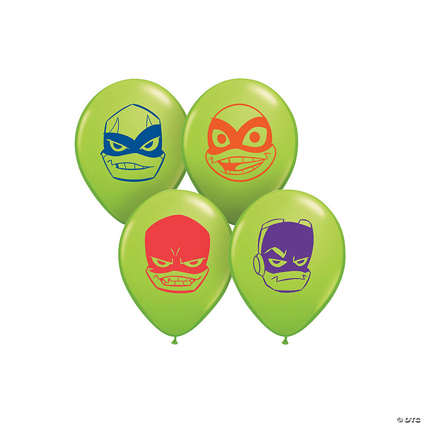 Teenage Mutant Ninja Turtles&#8482; Green Face 5" Latex Balloon Assortment Image