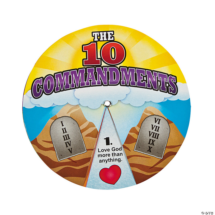 Ten Commandments Learning Wheels - 12 Pc. Image