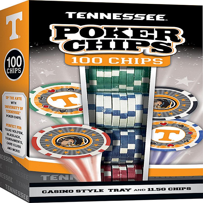 Tennessee Volunteers 100 Piece Poker Chips Image