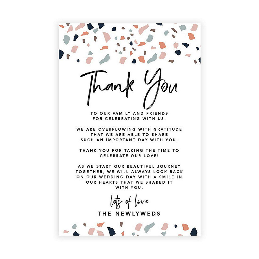 Terrazzo Border TY Card 4x6IN 56PC Image