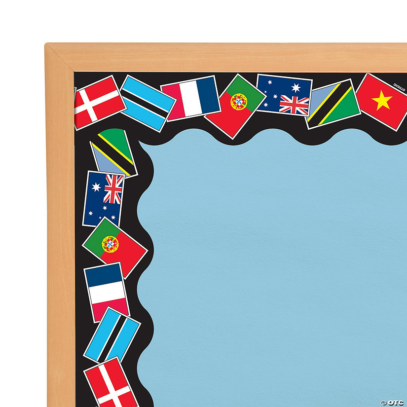 Terrific Trimmers<sup>&#174;</sup> World Flags Bulletin Board Borders - 12 Pc. Image