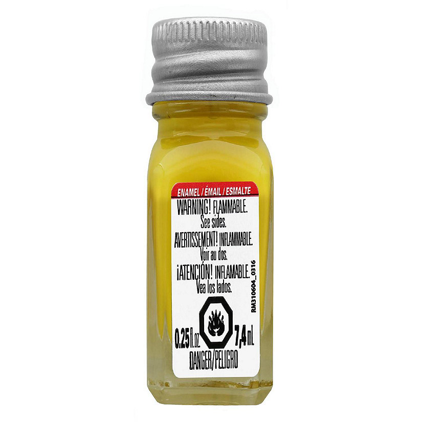 Testors Enamel Paint 1/4oz Flat Yellow