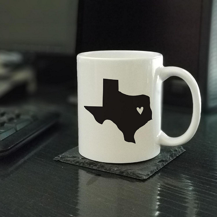 Texas State Heart Ceramic Mug Image