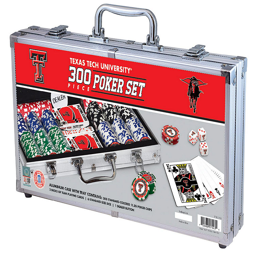 Texas Tech Red Raiders 300 Piece Poker Set Image