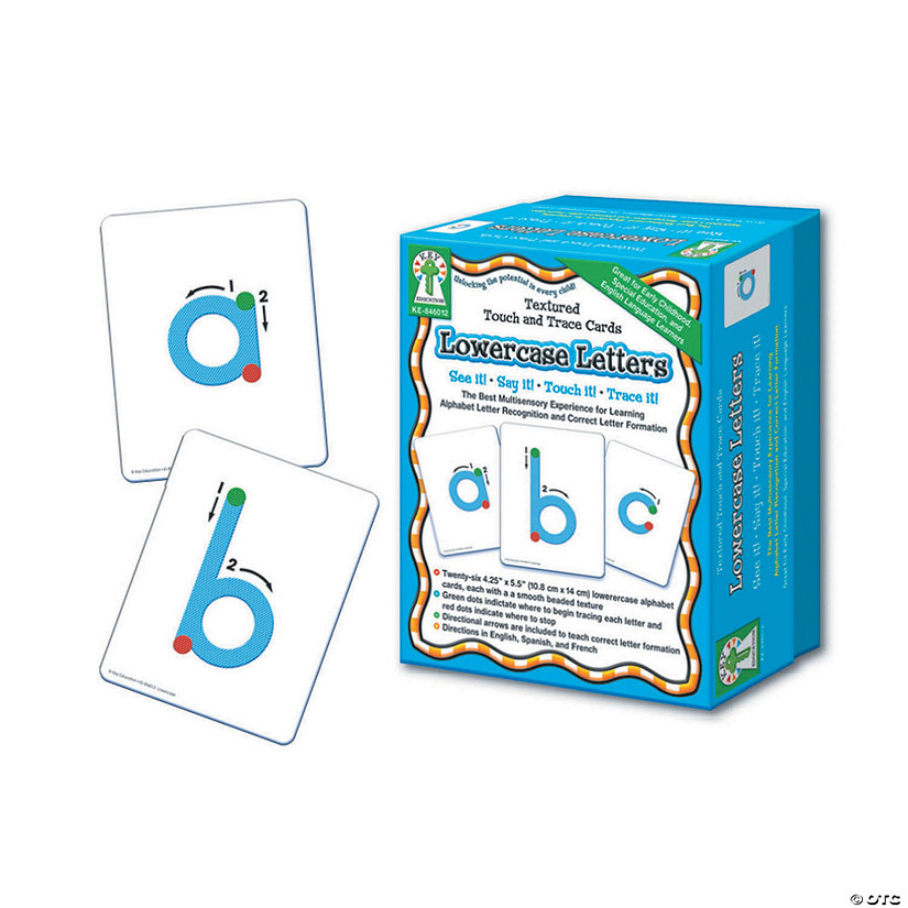 Textured Touch and Trace Cards: Lowercase Letters Image