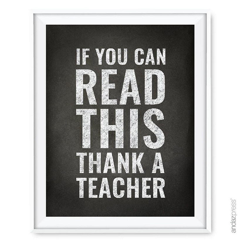 Thank a Teacher Chalkboard Print, 1-Pack Image
