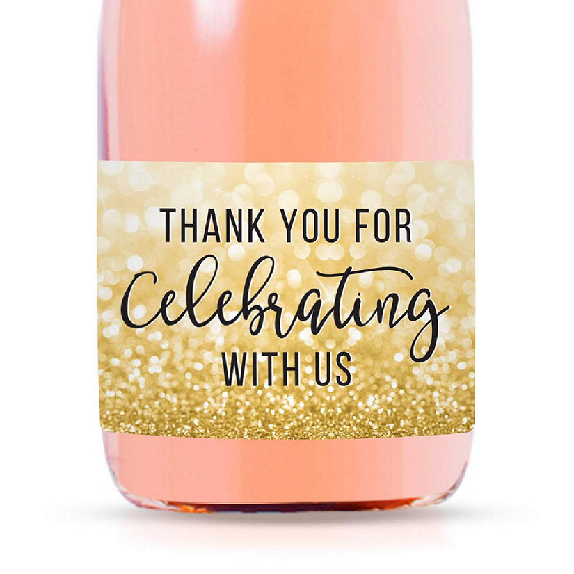 Thank You Celebrating Gold Glitter Image