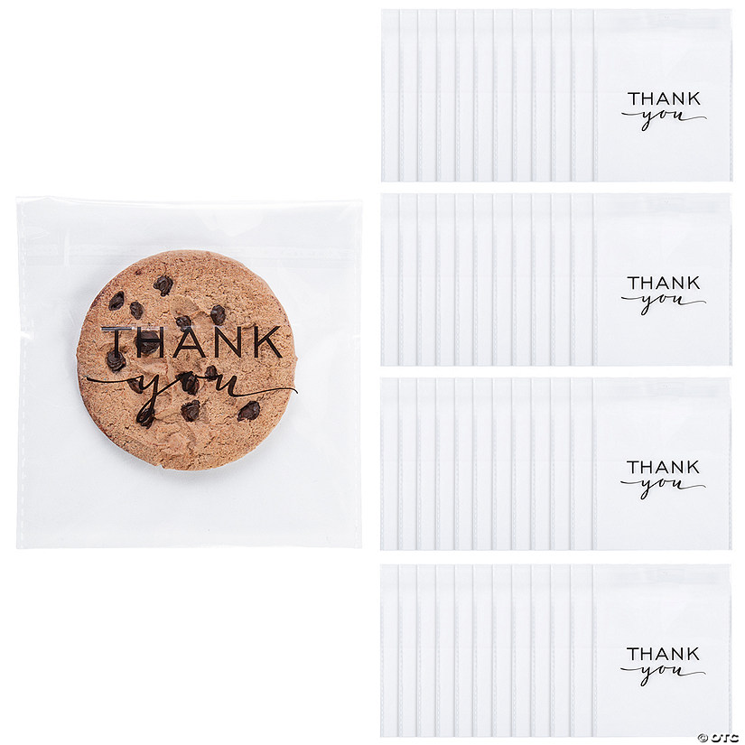 Thank You Cellophane Cookie Treat Bags - 144 Pc. Image