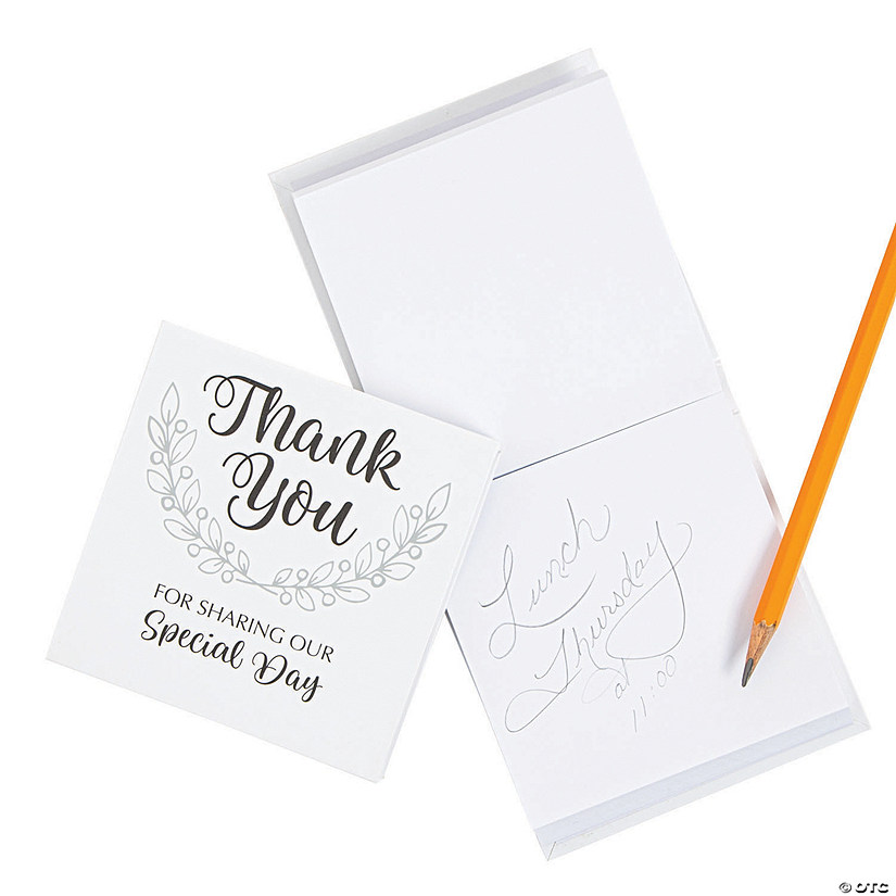 Thank You Favor Notepads - 12 Pc. Image