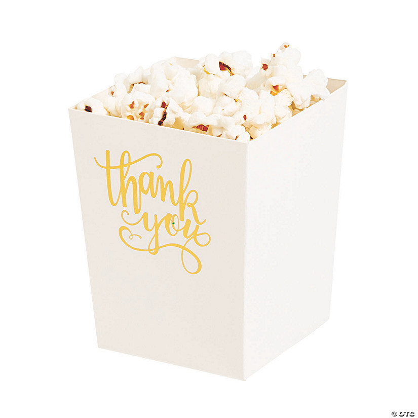 Thank You Foil Popcorn Boxes - 24 Pc. Image