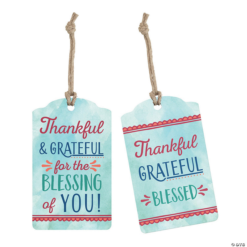 Thankful Grateful Blessed Gift Tag Image