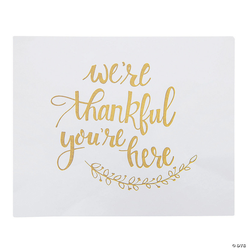 Thankful Paper Placemats 25 Pc. Oriental Trading