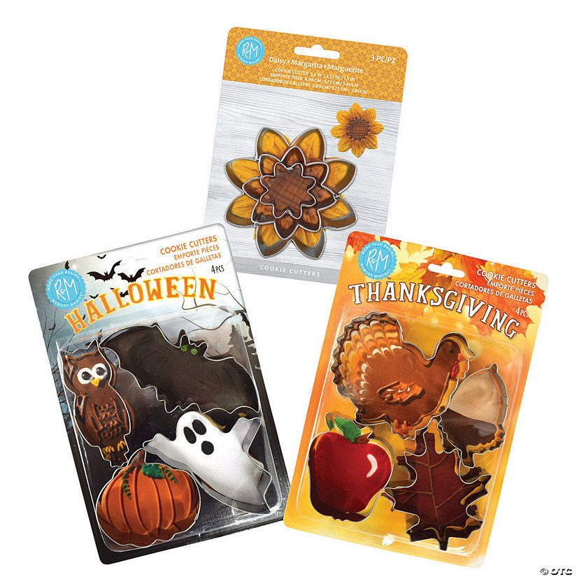 Thanksgiving and Halloween 11 Piece Cookie Cutter Set Image