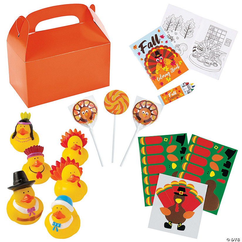 Thanksgiving Kids&#8217; Table Activity Box Kit for 12 Image